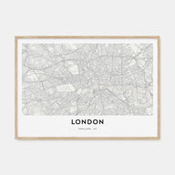 London Map Landscape Poster