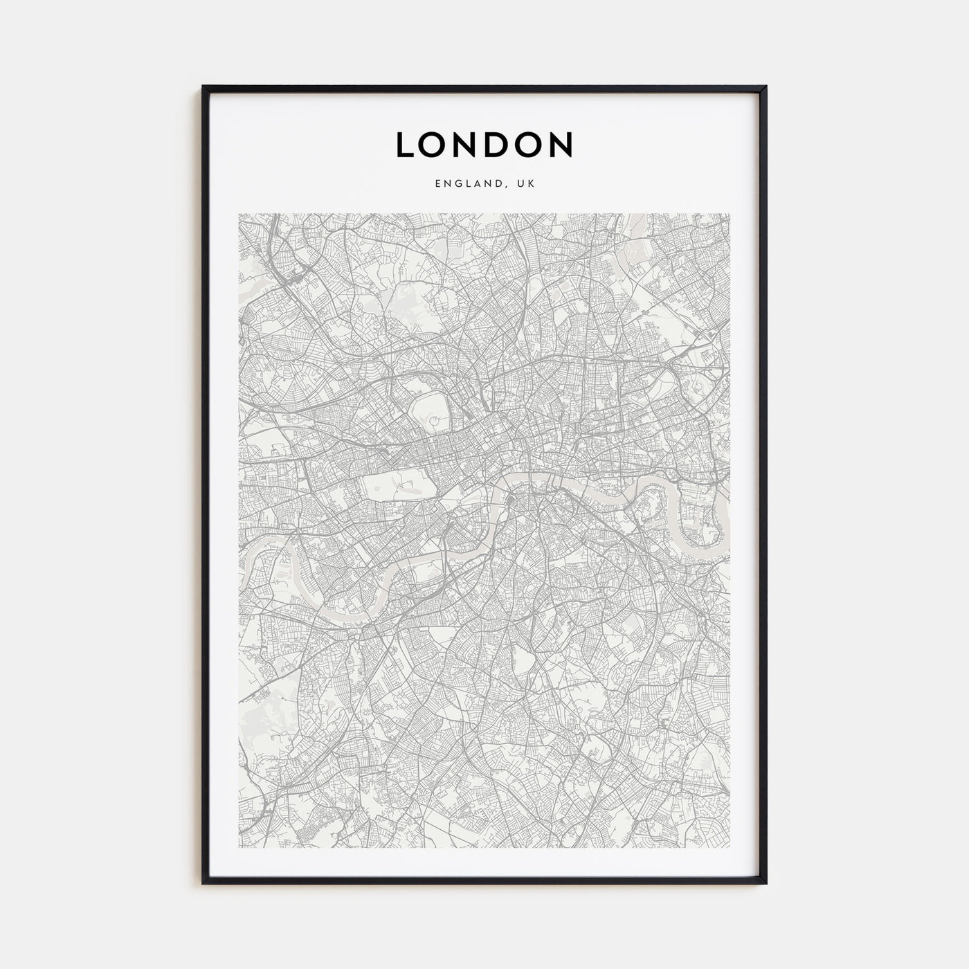 London Map Portrait Poster