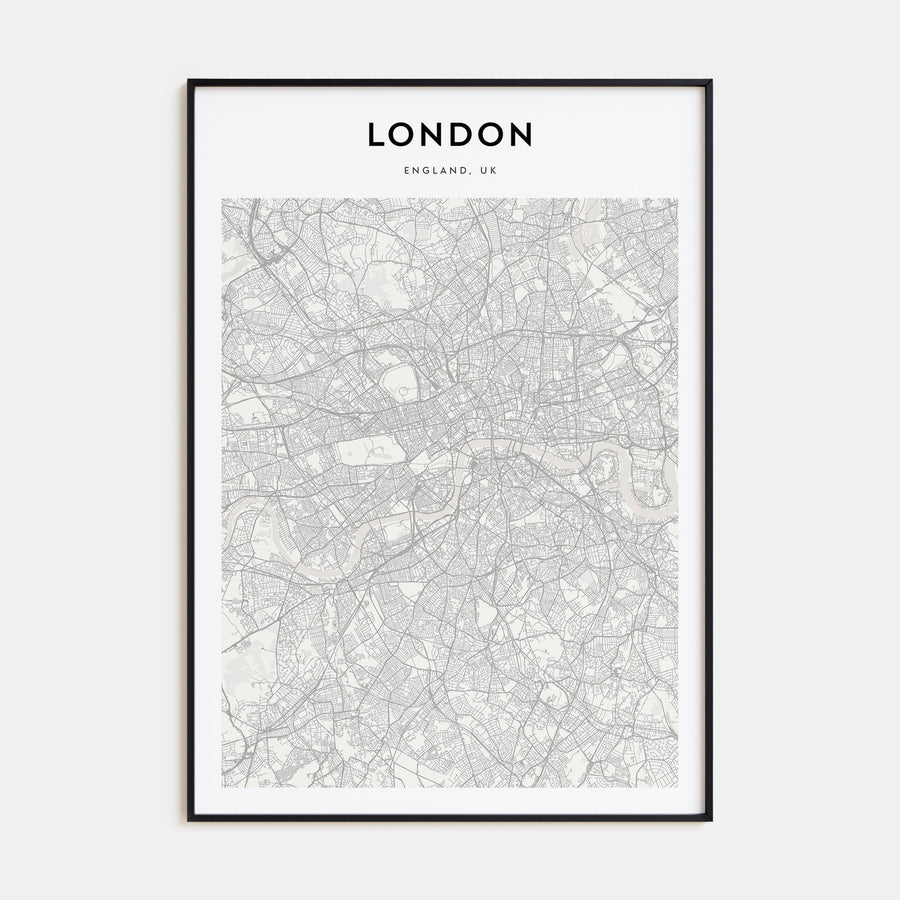 London Map Portrait Poster