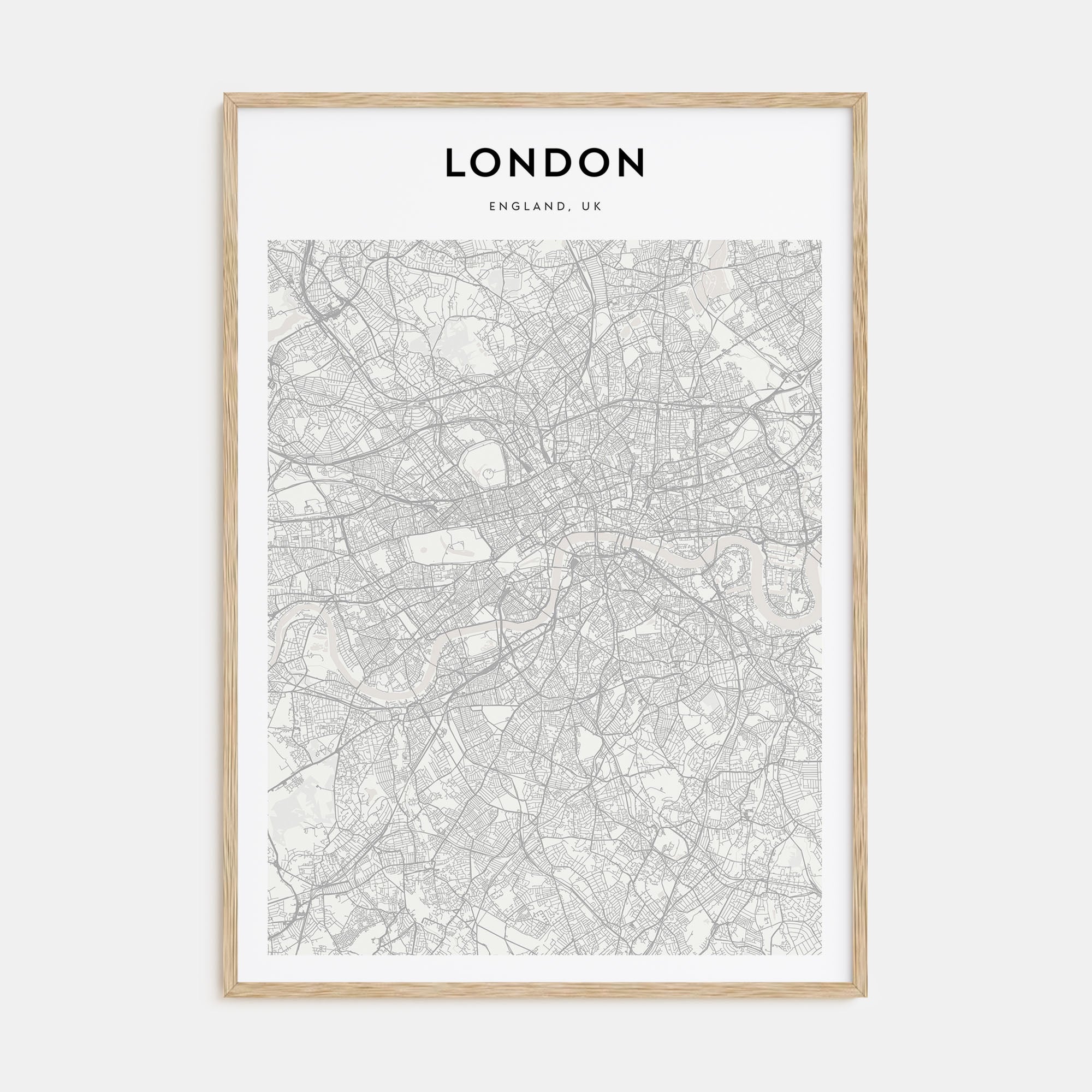 London Map Portrait Poster