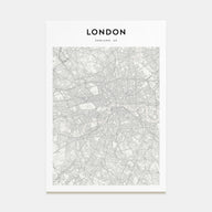 London Map Portrait Poster