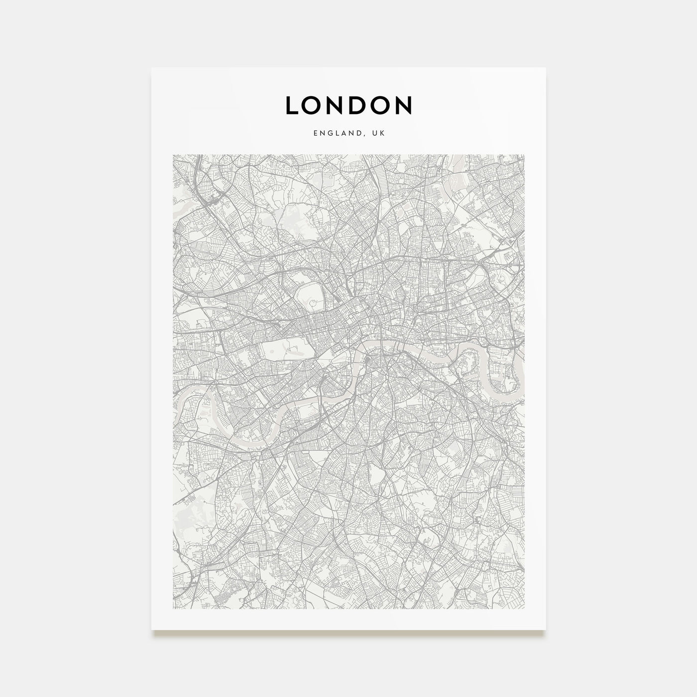 London Map Portrait Poster