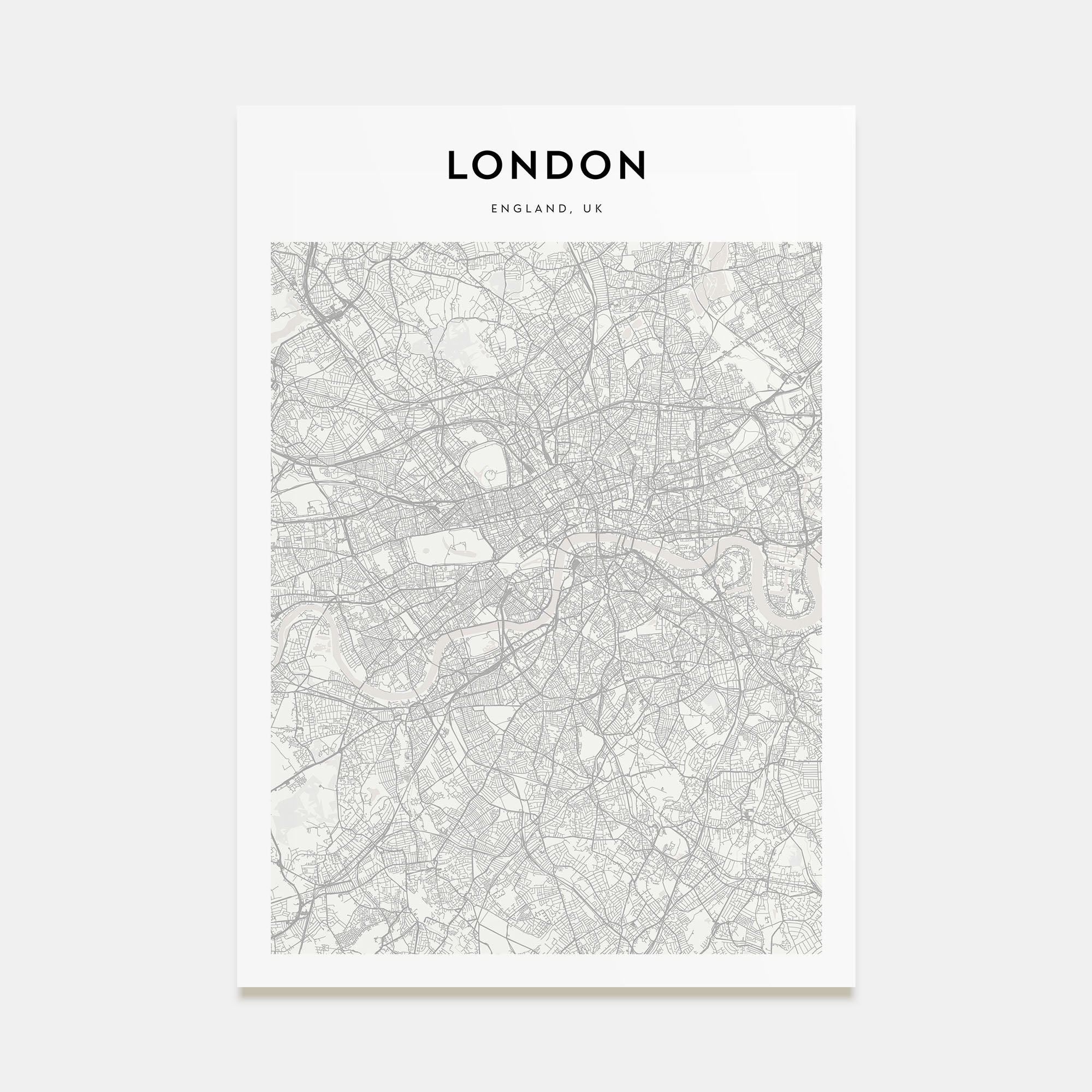 London Map Portrait Poster