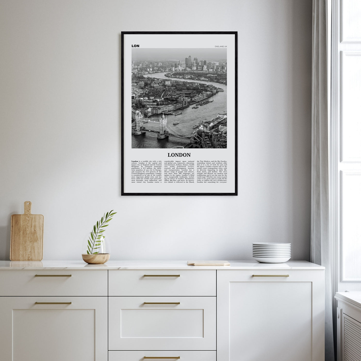 London Travel B&W No 2 Poster