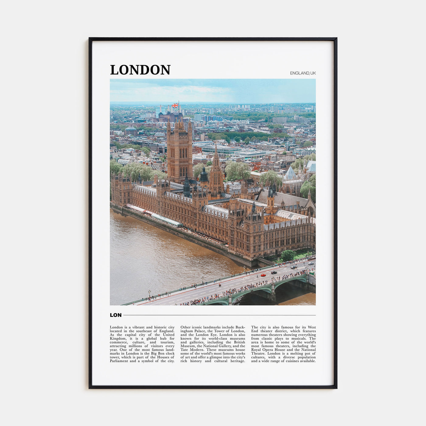 London Travel Color No 3 Poster