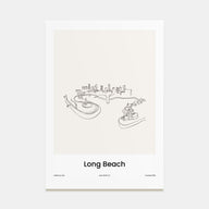 Long Beach Drawn Poster