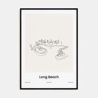 Long Beach Drawn Poster