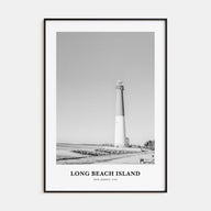 Long Beach Island Portrait B&W Poster
