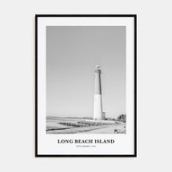 Long Beach Island Portrait B&W Poster