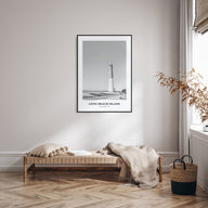 Long Beach Island Portrait B&W Poster