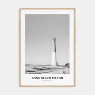 Long Beach Island Portrait B&W Poster