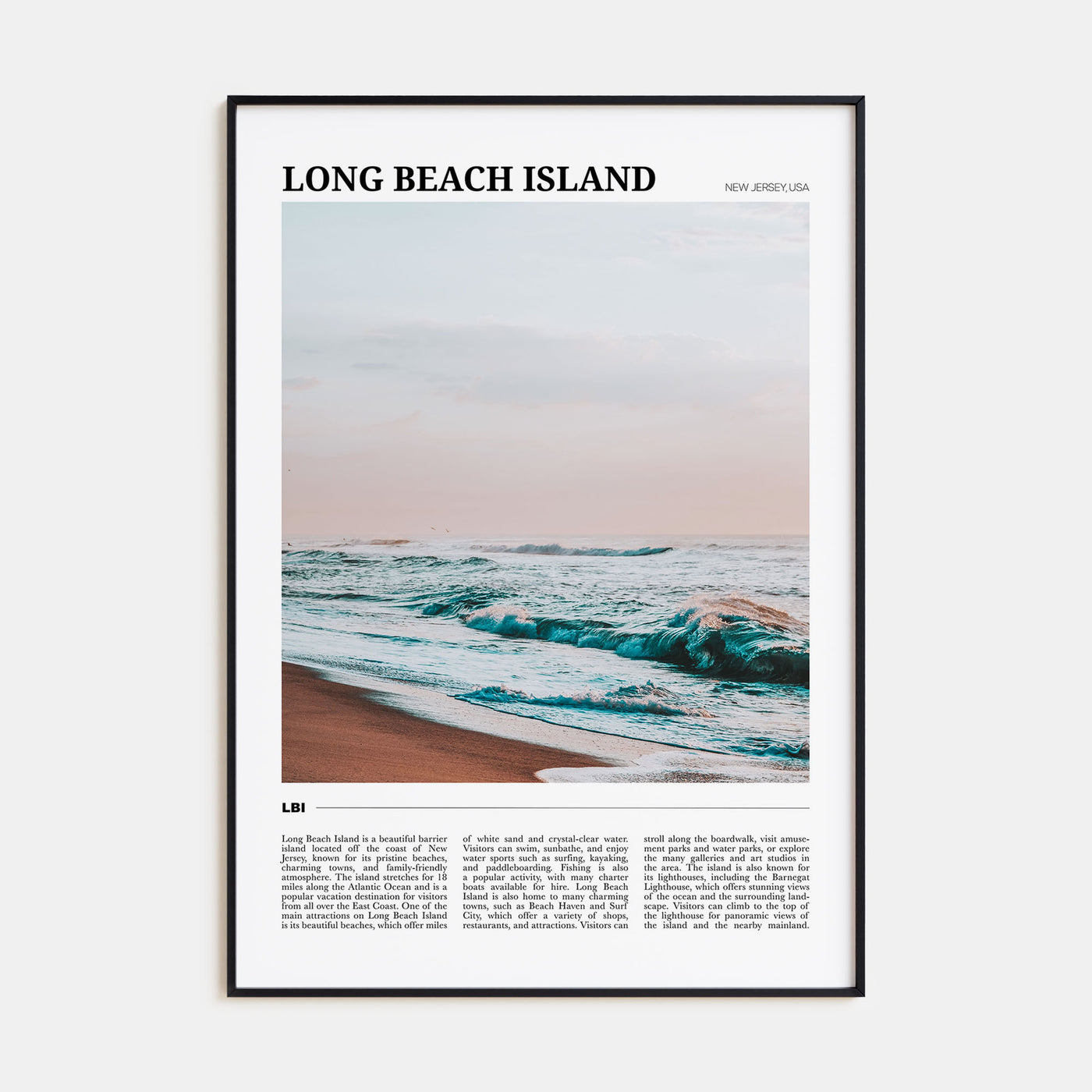 Long Beach Island Travel Color No 1 Poster