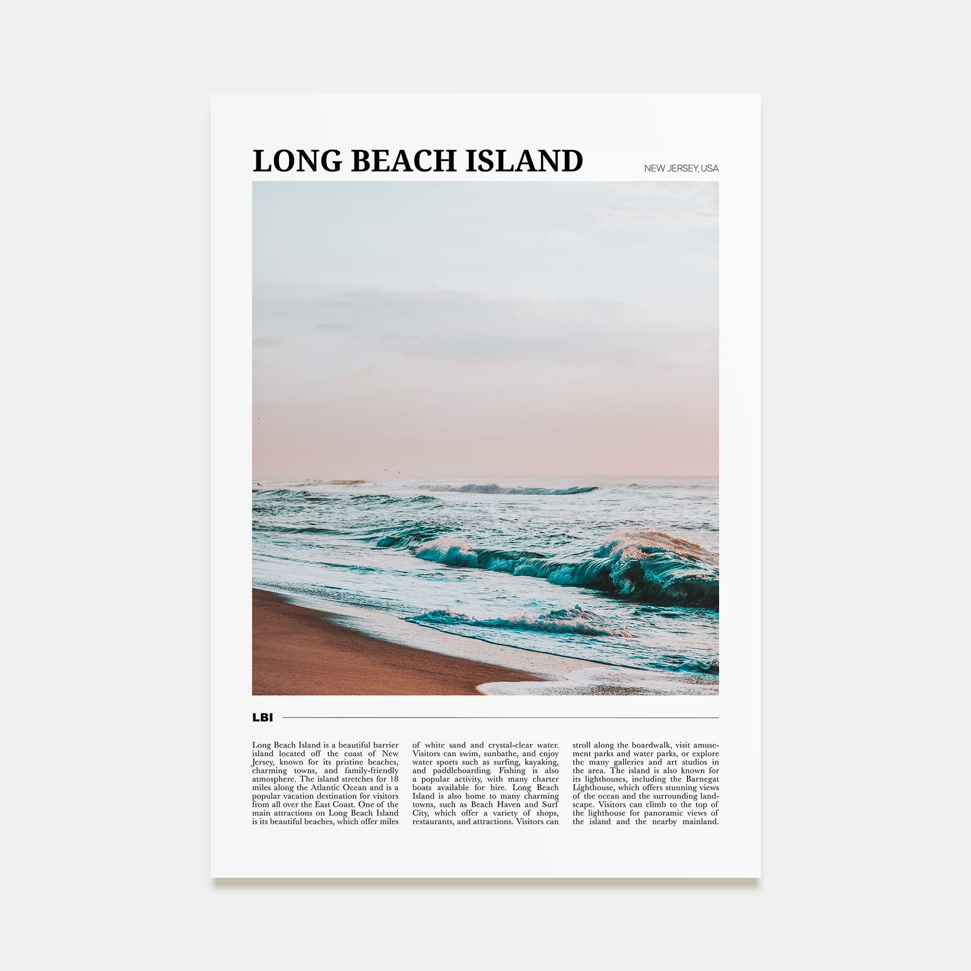 Long Beach Island Travel Color No 1 Poster