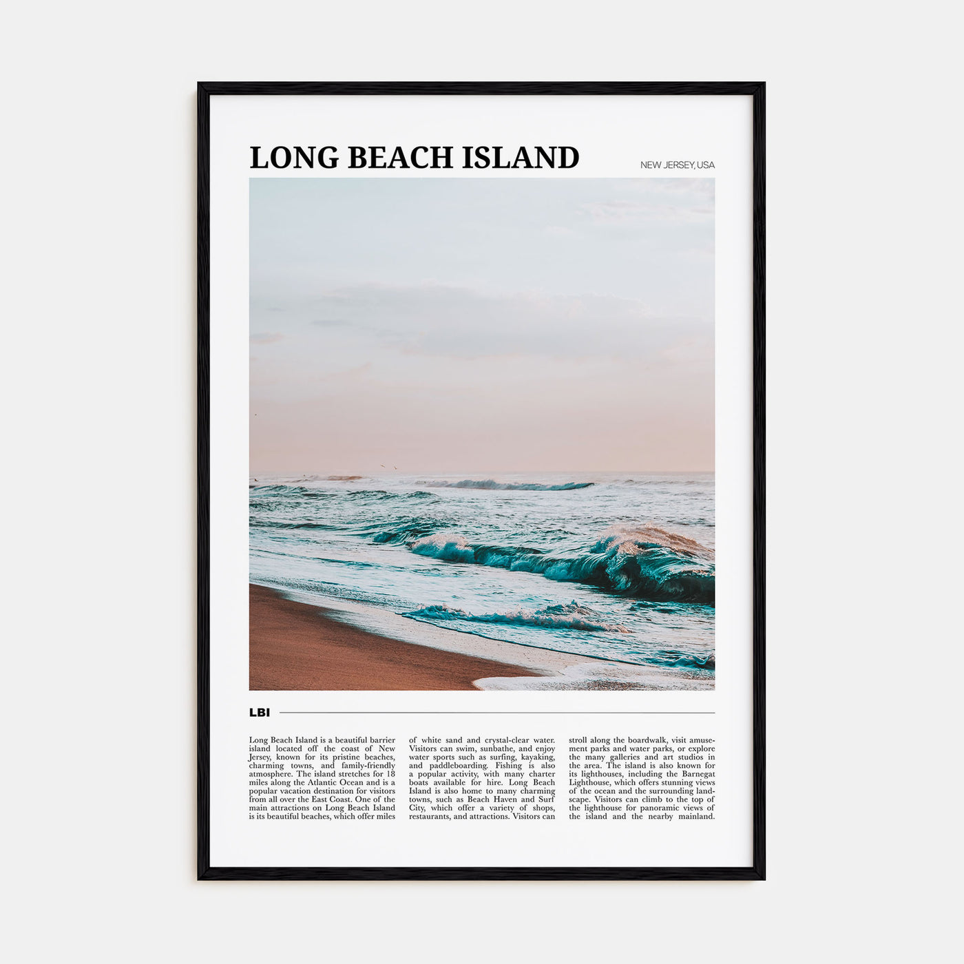 Long Beach Island Travel Color No 1 Poster