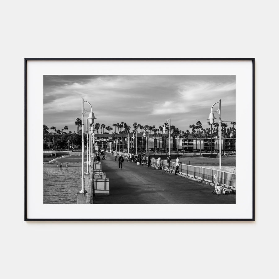 Long Beach Landscape B&W Poster