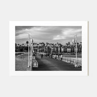 Long Beach Landscape B&W Poster