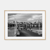 Long Beach Landscape B&W Poster