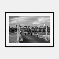 Long Beach Landscape B&W Poster