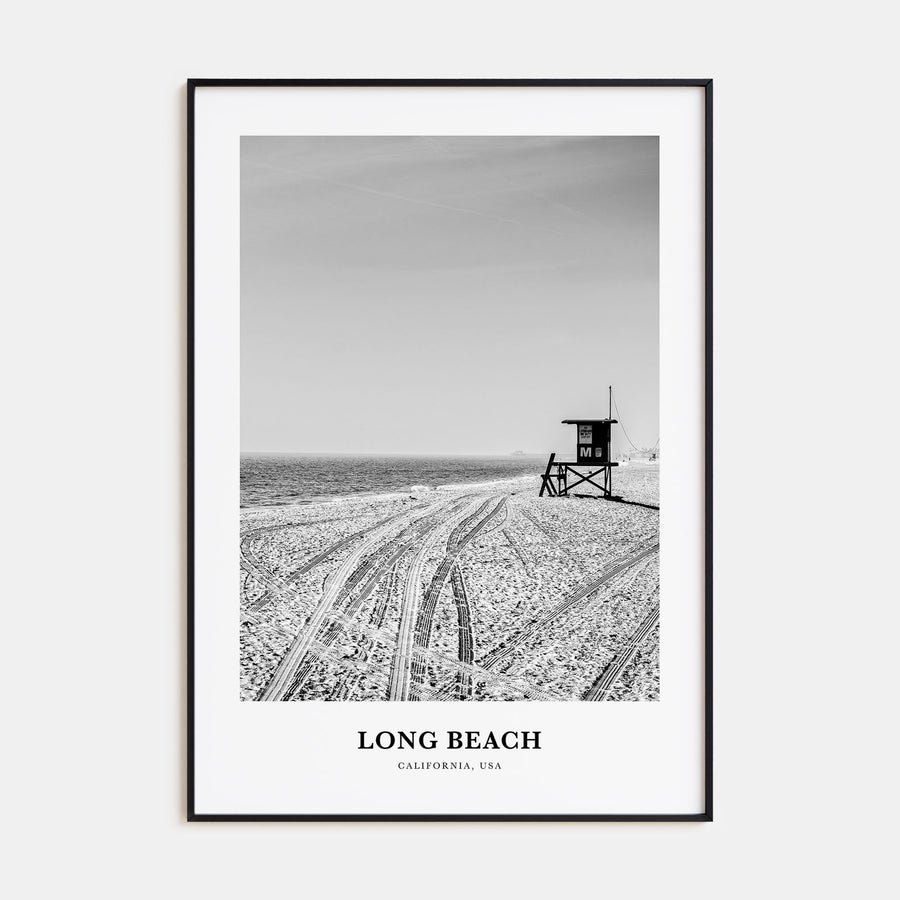 Long Beach Portrait B&W No 1 Poster