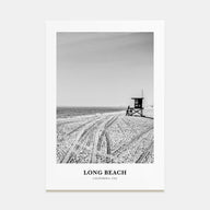 Long Beach Portrait B&W No 1 Poster