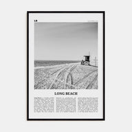 Long Beach Travel B&W No 1 Poster