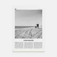 Long Beach Travel B&W No 1 Poster