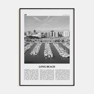 Long Beach Travel B&W No 2 Poster