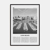 Long Beach Travel B&W No 2 Poster