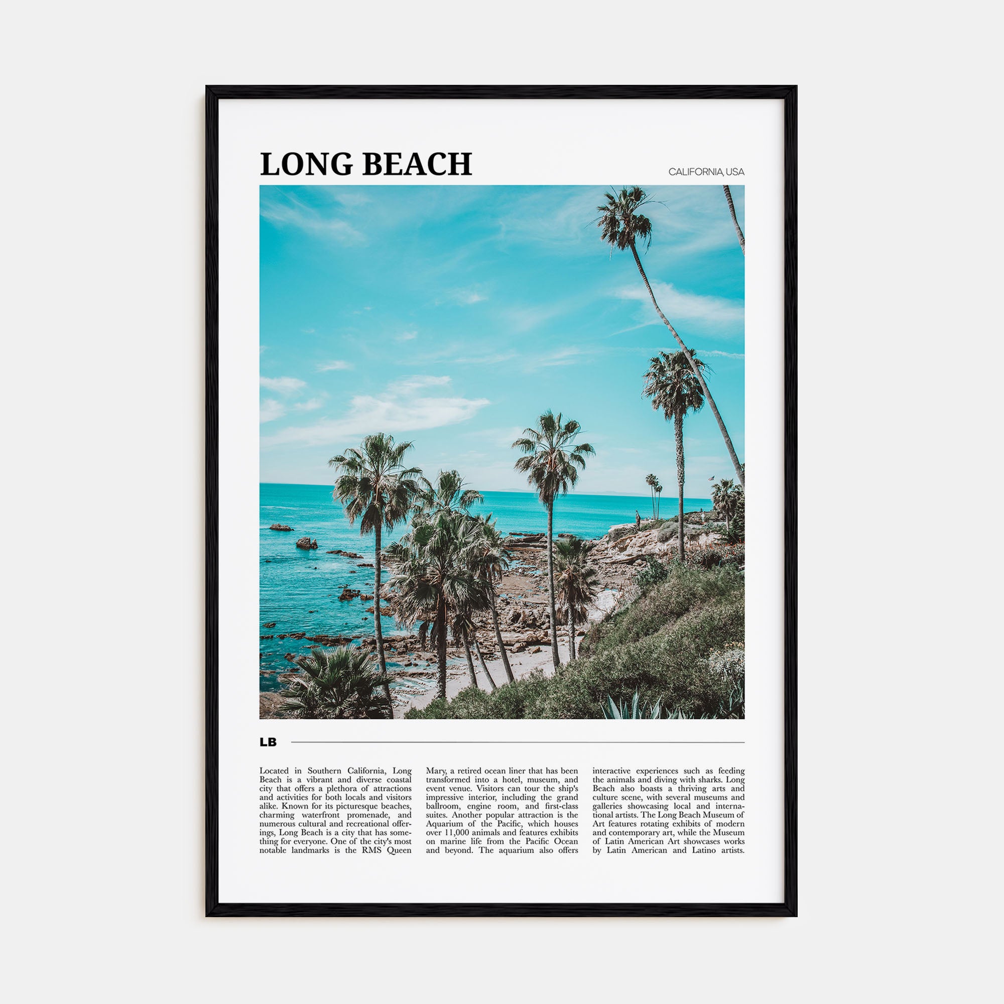 Long Beach Travel Color No 1 Poster