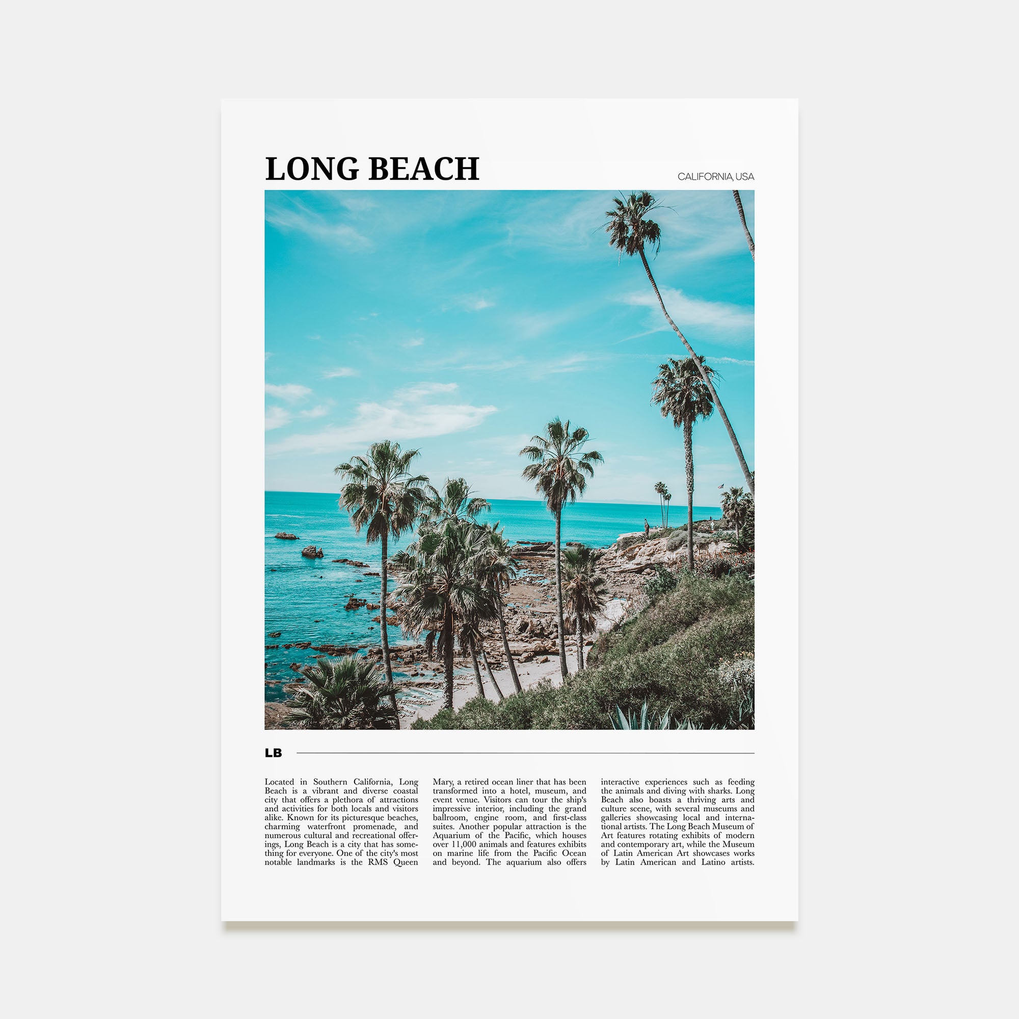 Long Beach Travel Color No 1 Poster