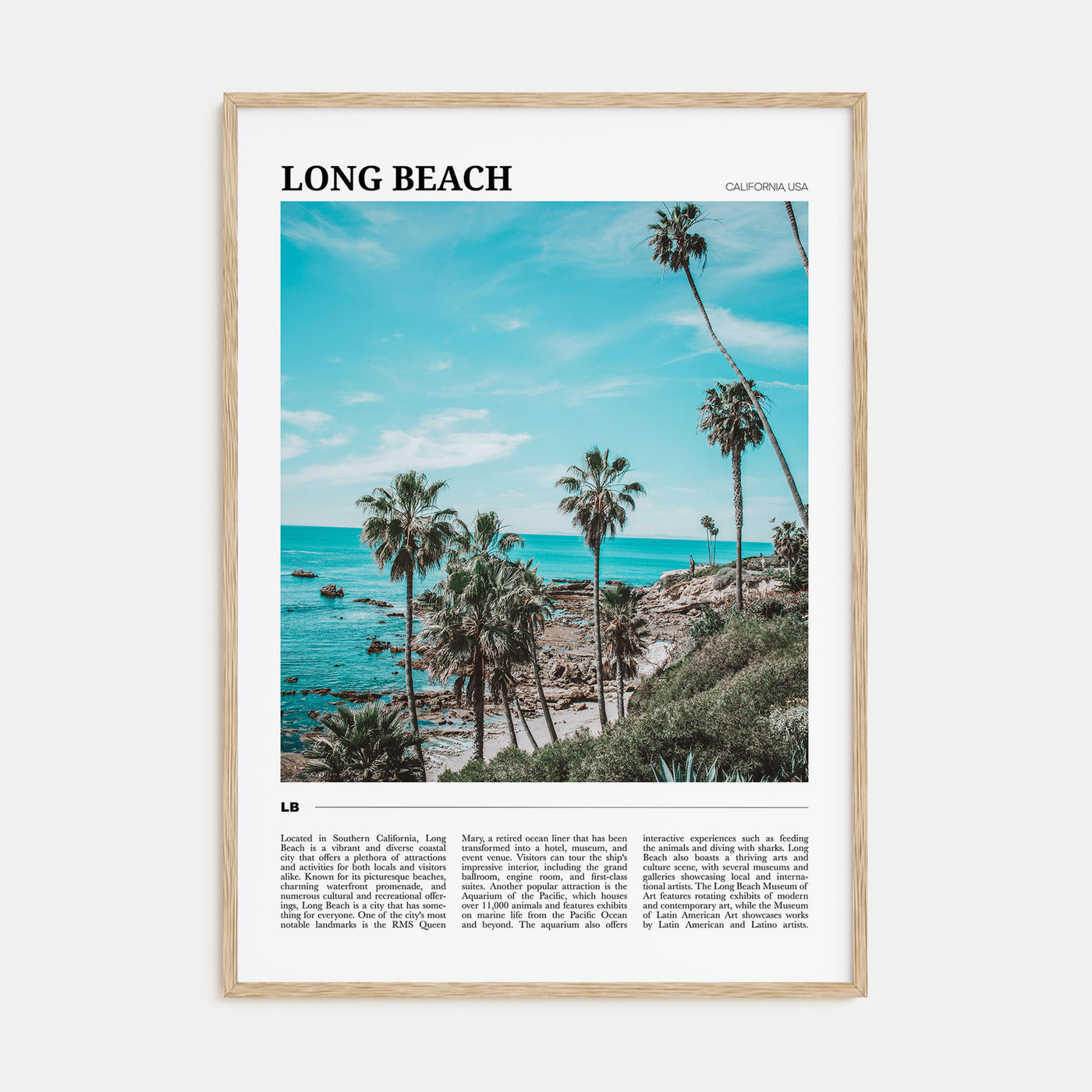 Long Beach Travel Color No 1 Poster