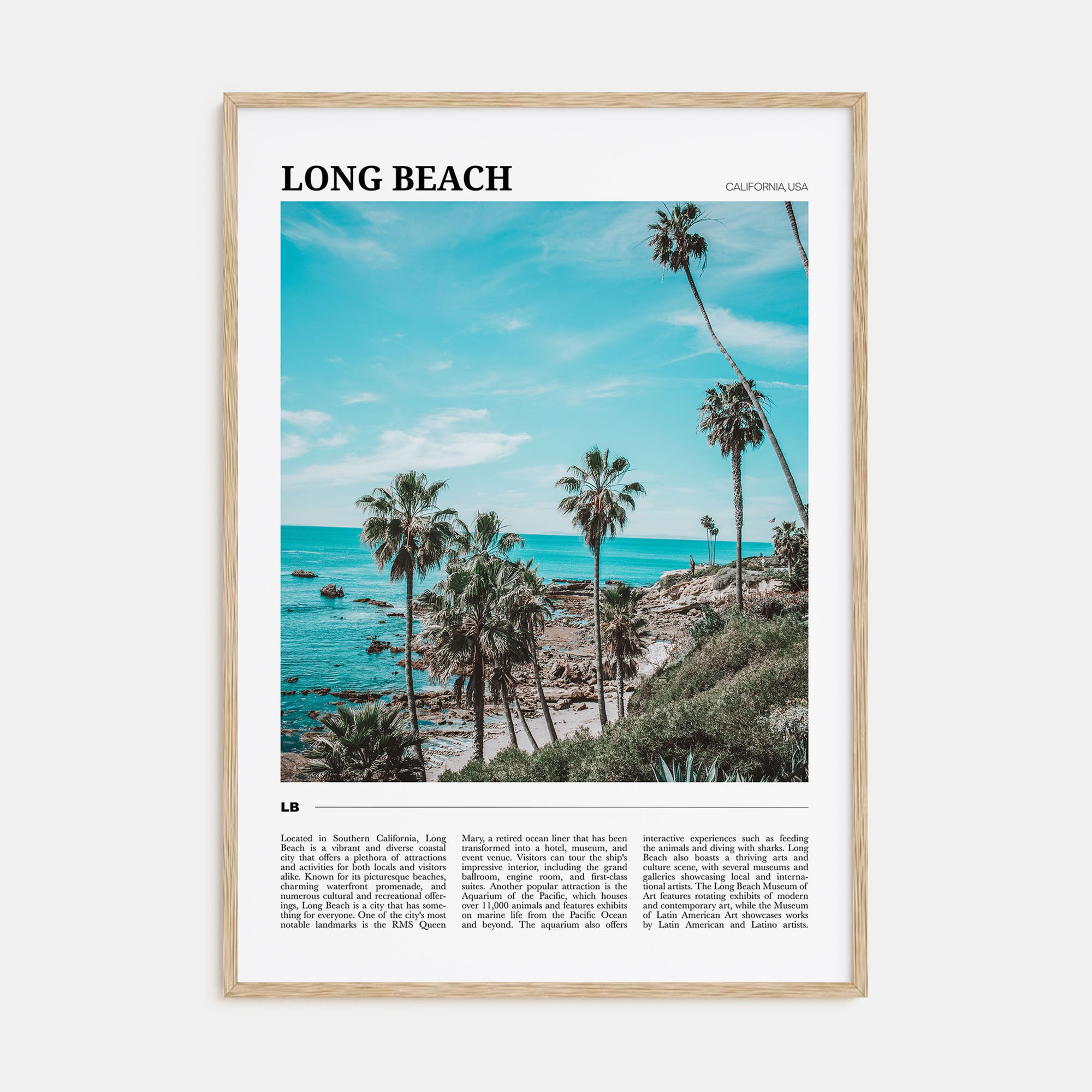 Long Beach Travel Color No 1 Poster