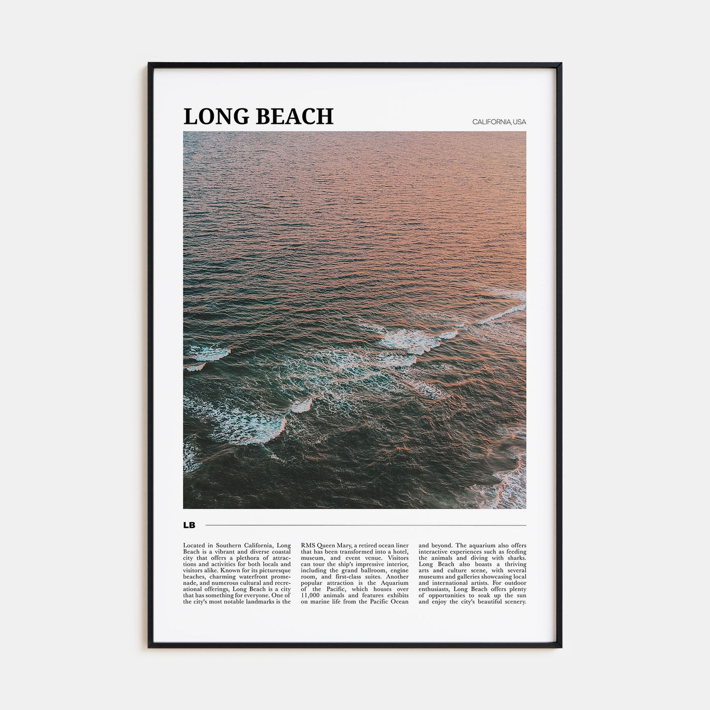 Long Beach Travel Color No 2 Poster
