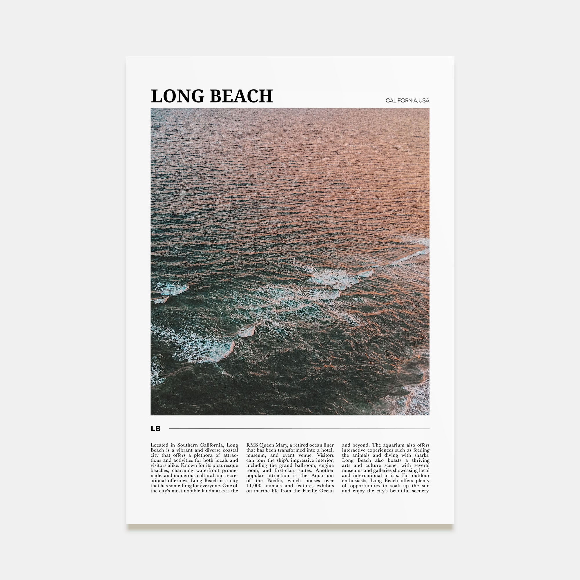 Long Beach Travel Color No 2 Poster