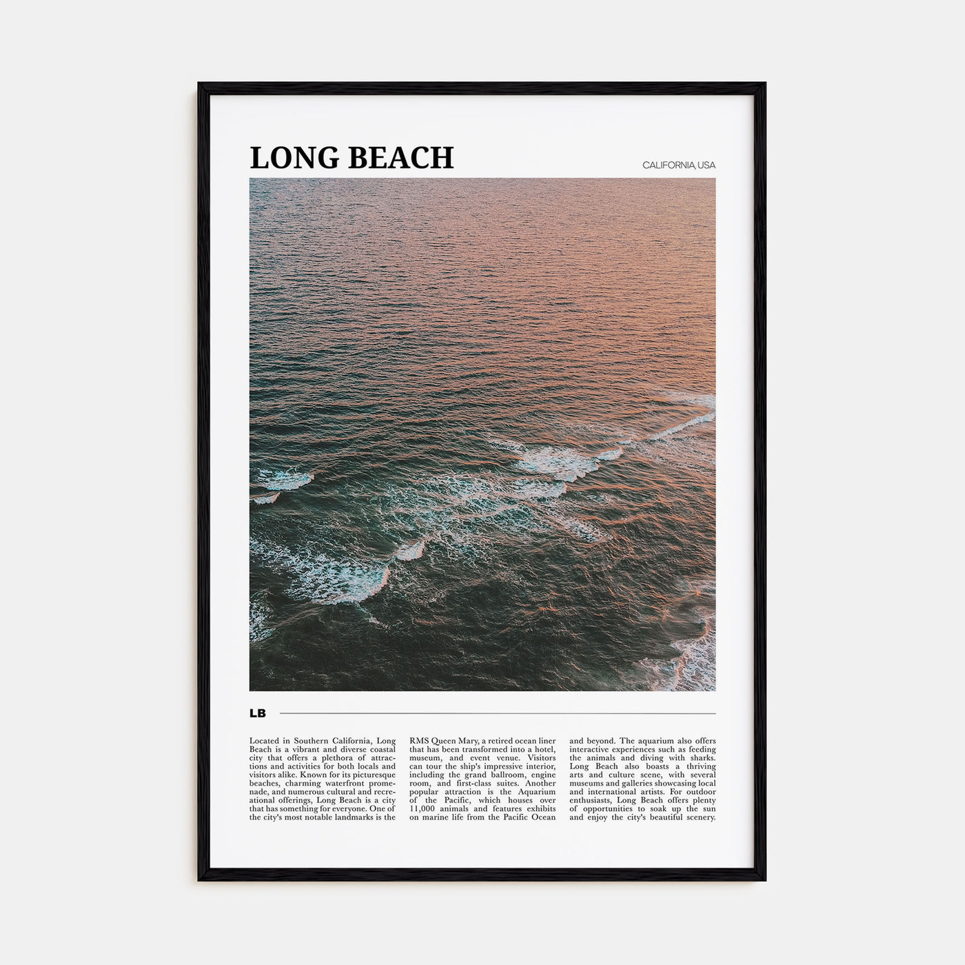 Long Beach Travel Color No 2 Poster