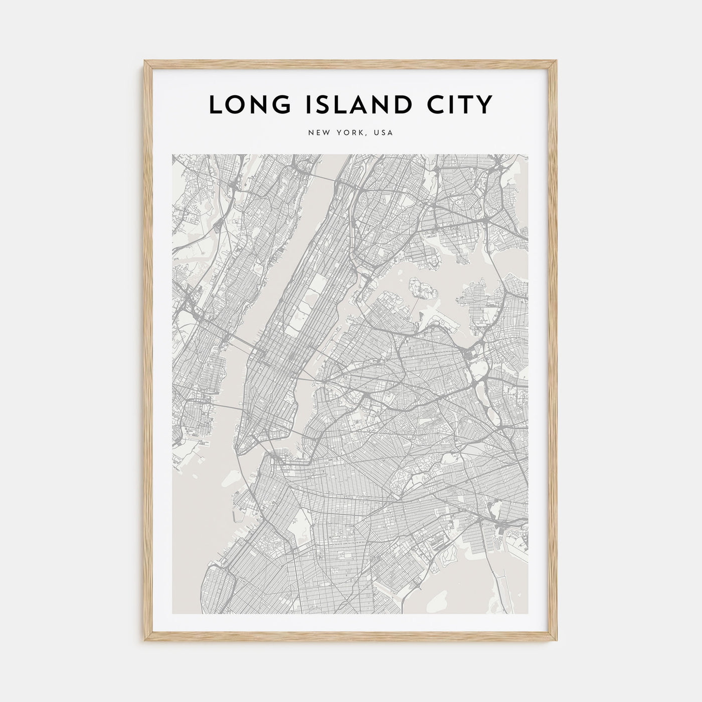 Long Island City Map Portrait Poster
