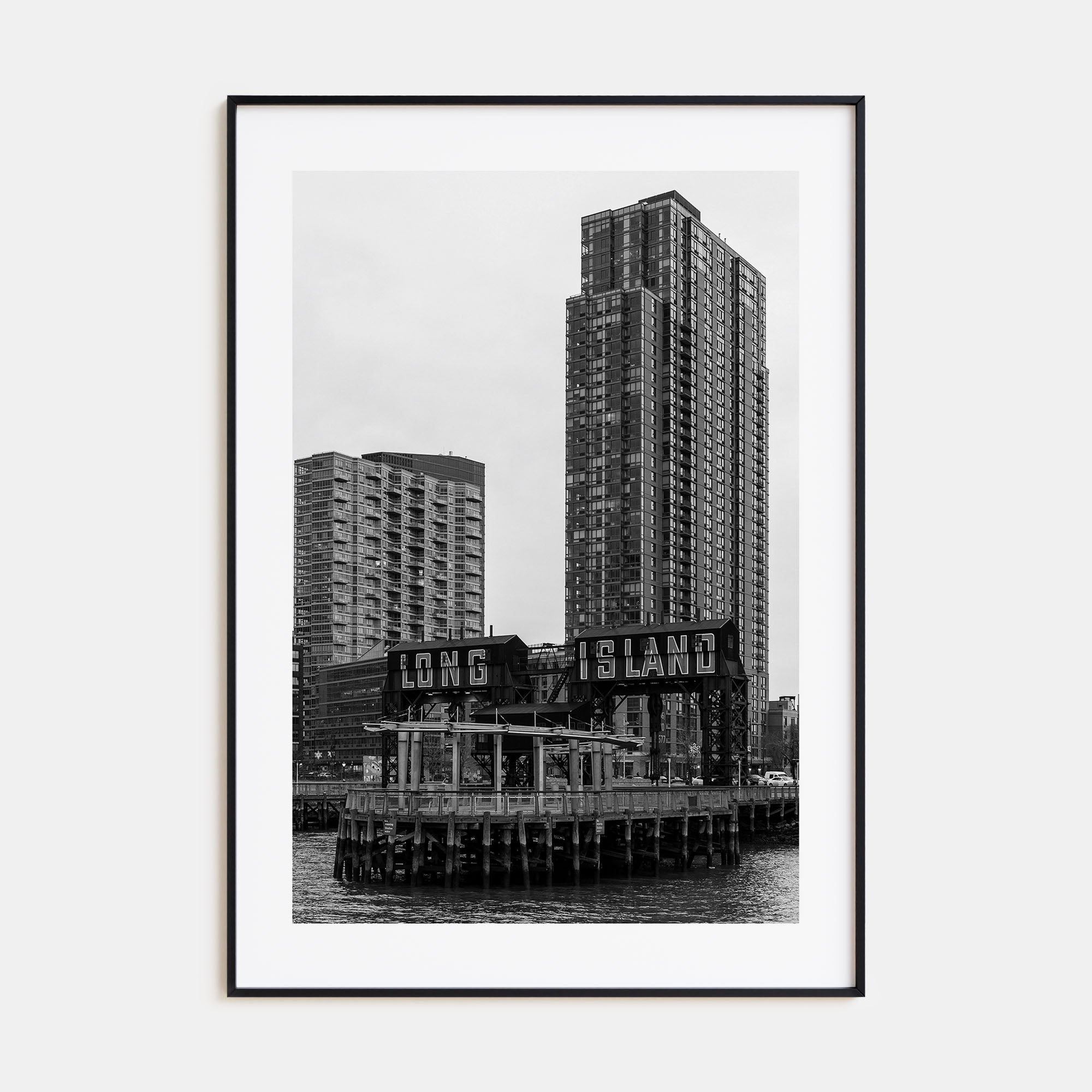 Long Island City Photo B&W Poster
