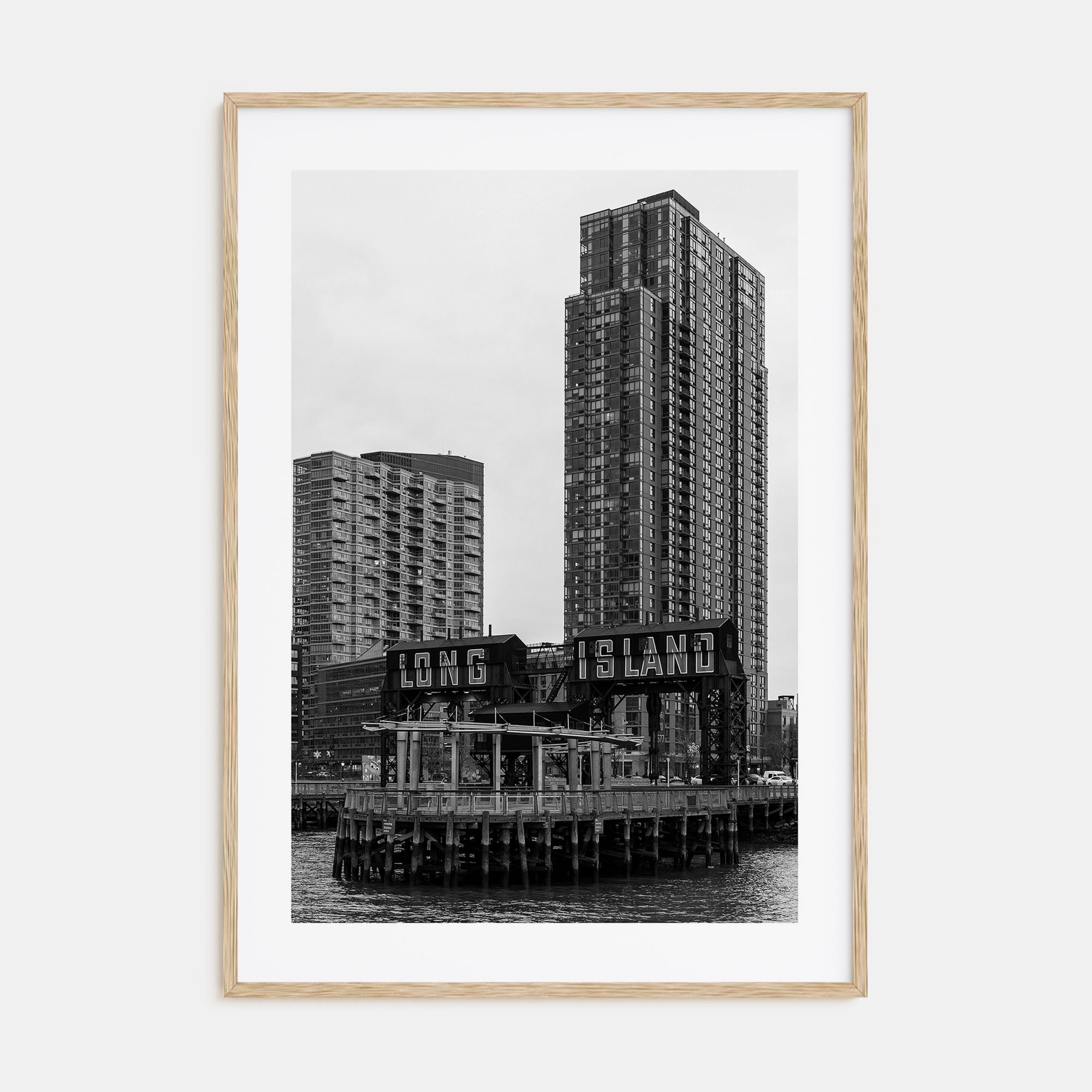Long Island City Photo B&W Poster