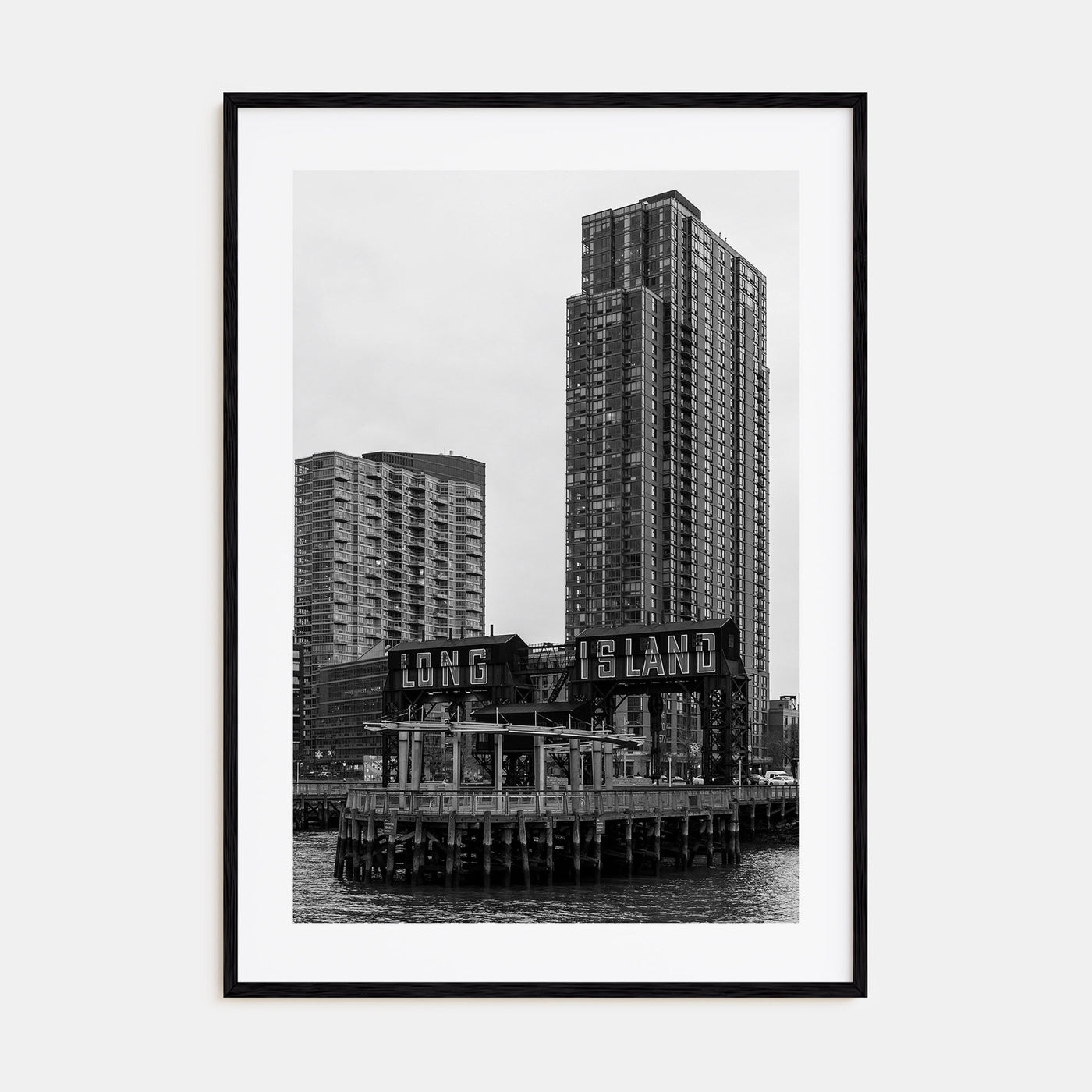 Long Island City Photo B&W Poster