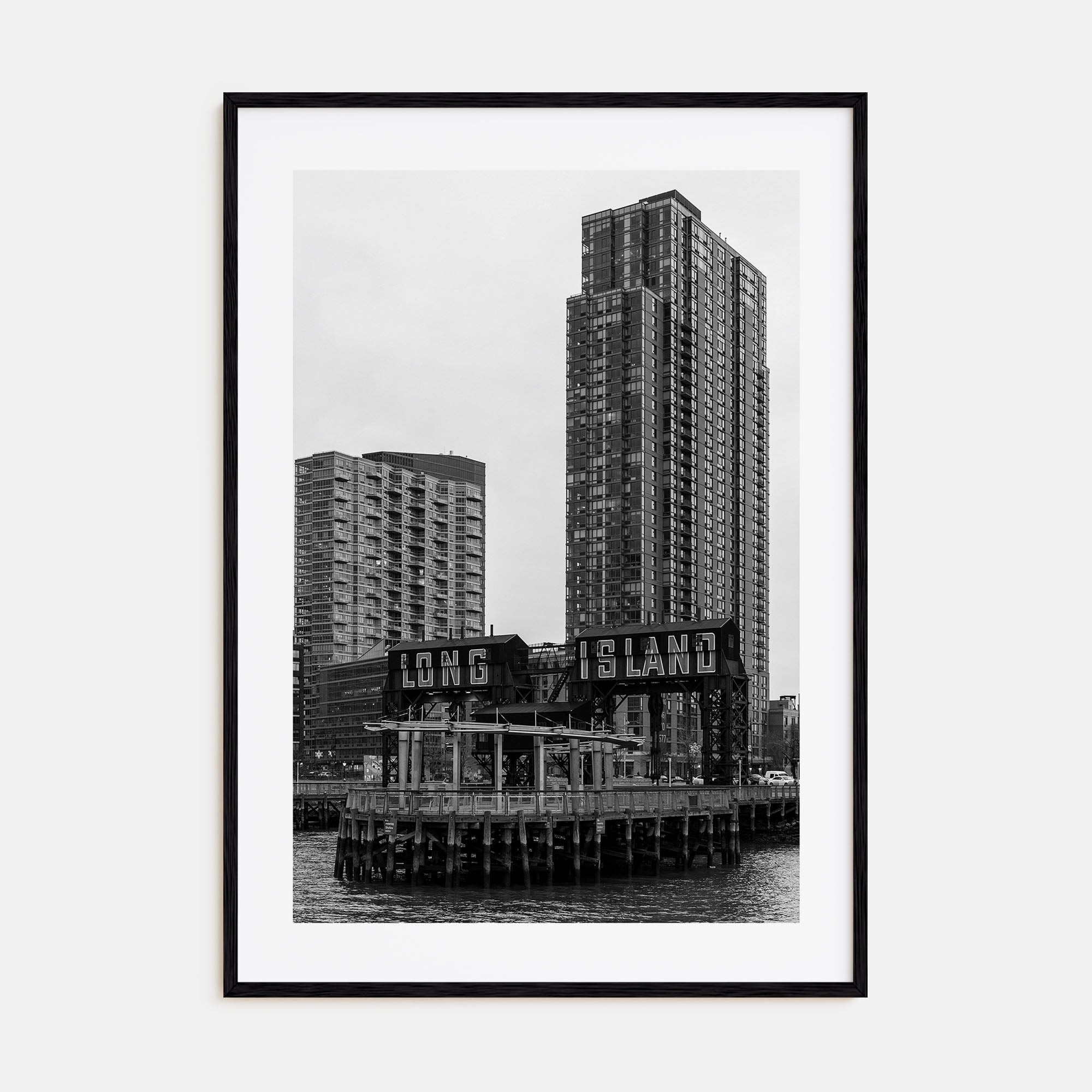 Long Island City Photo B&W Poster
