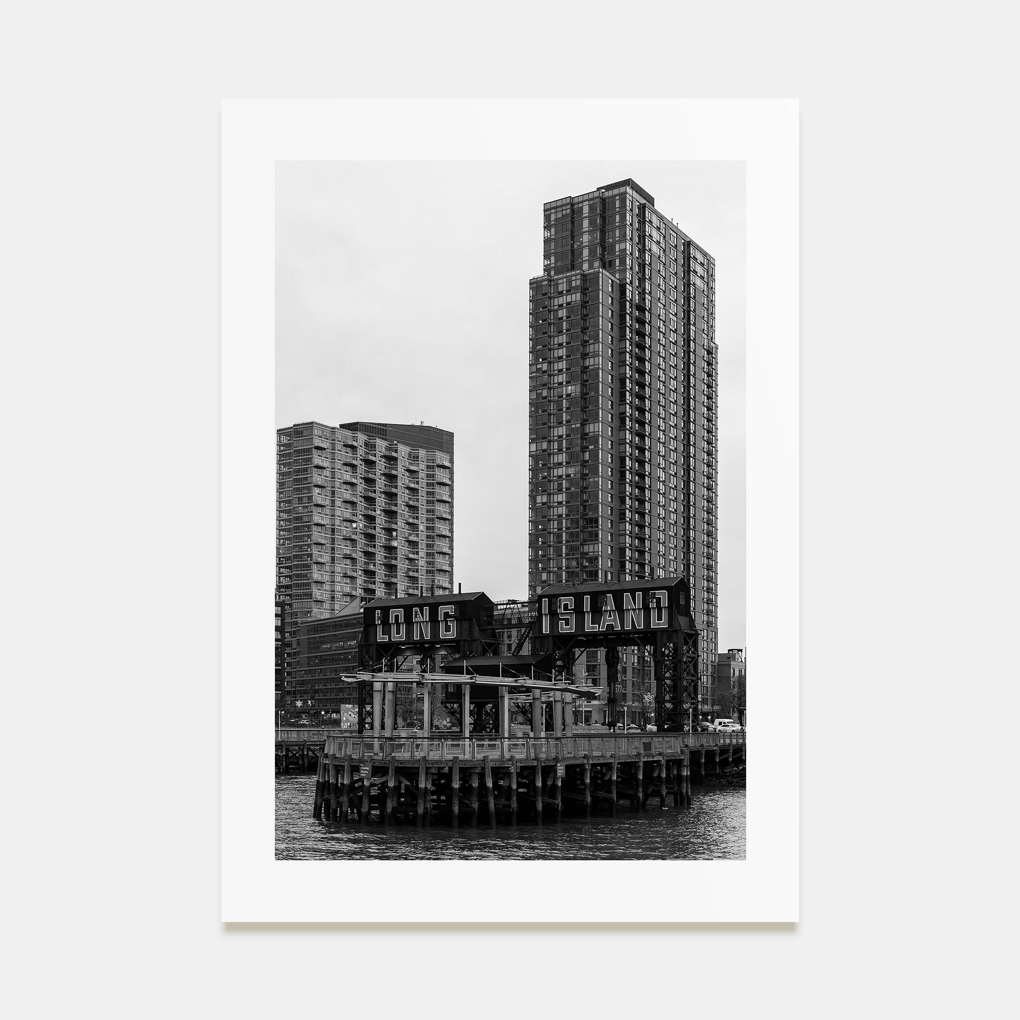 Long Island City Photo B&W Poster