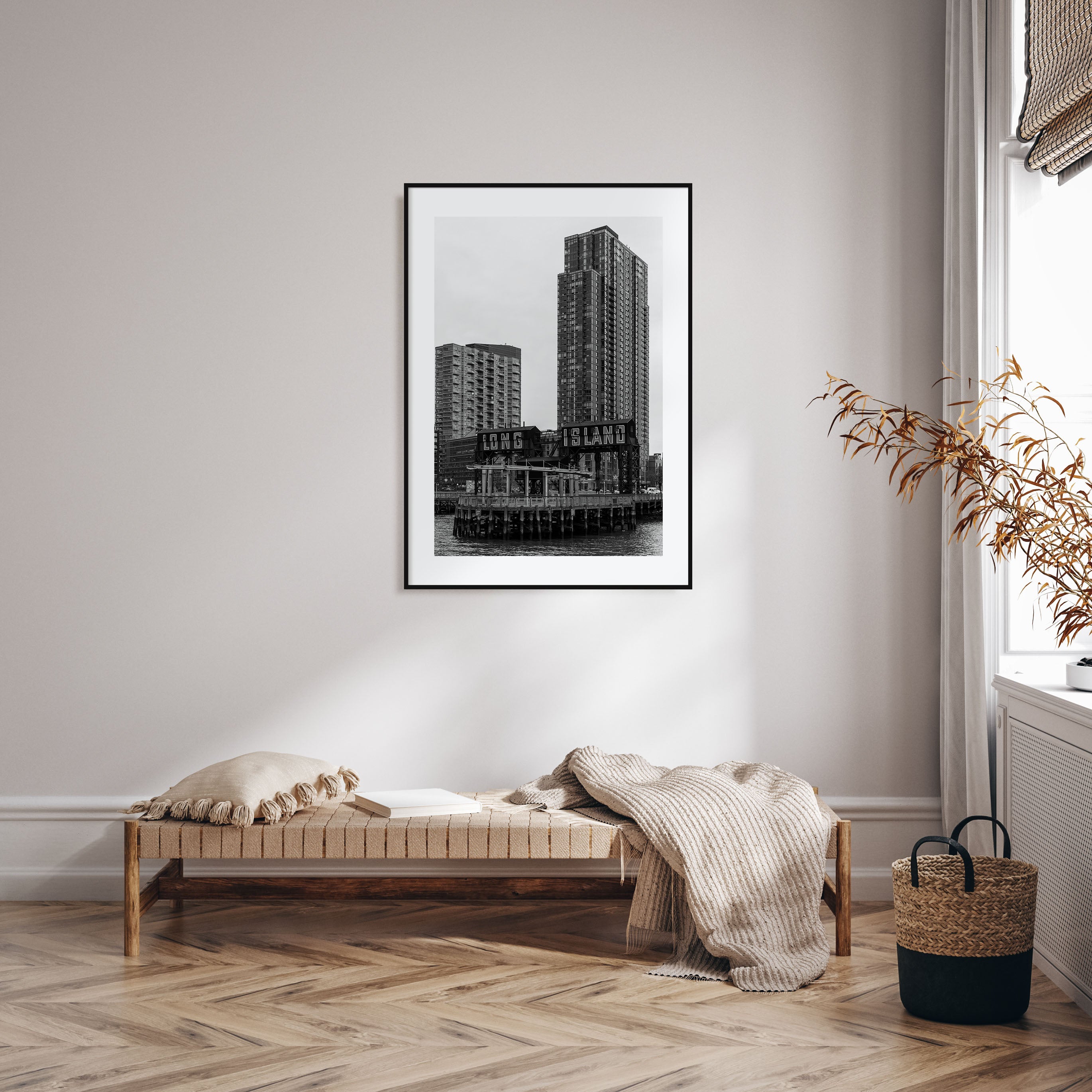 Long Island City Photo B&W Poster