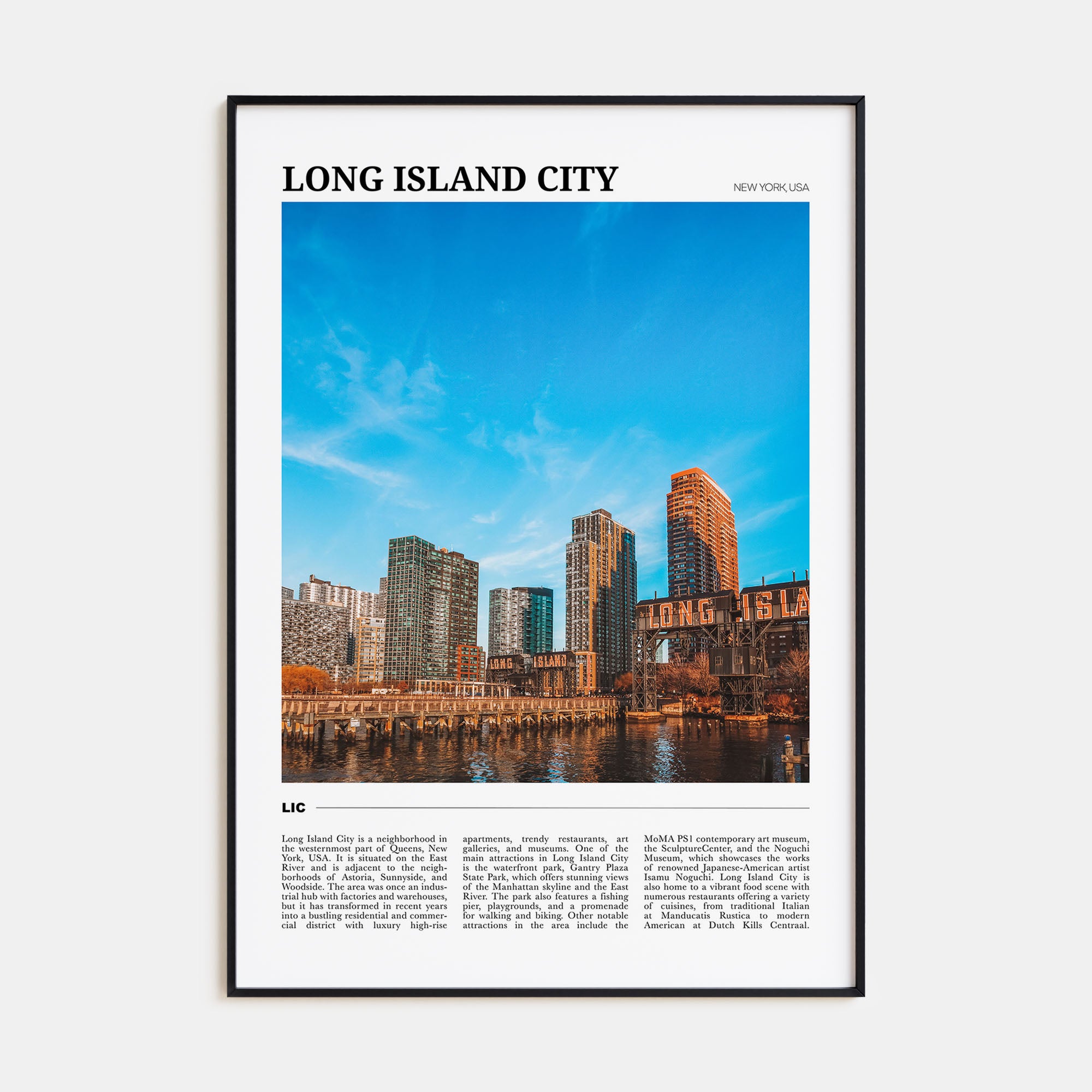 Long Island City Travel Color Poster