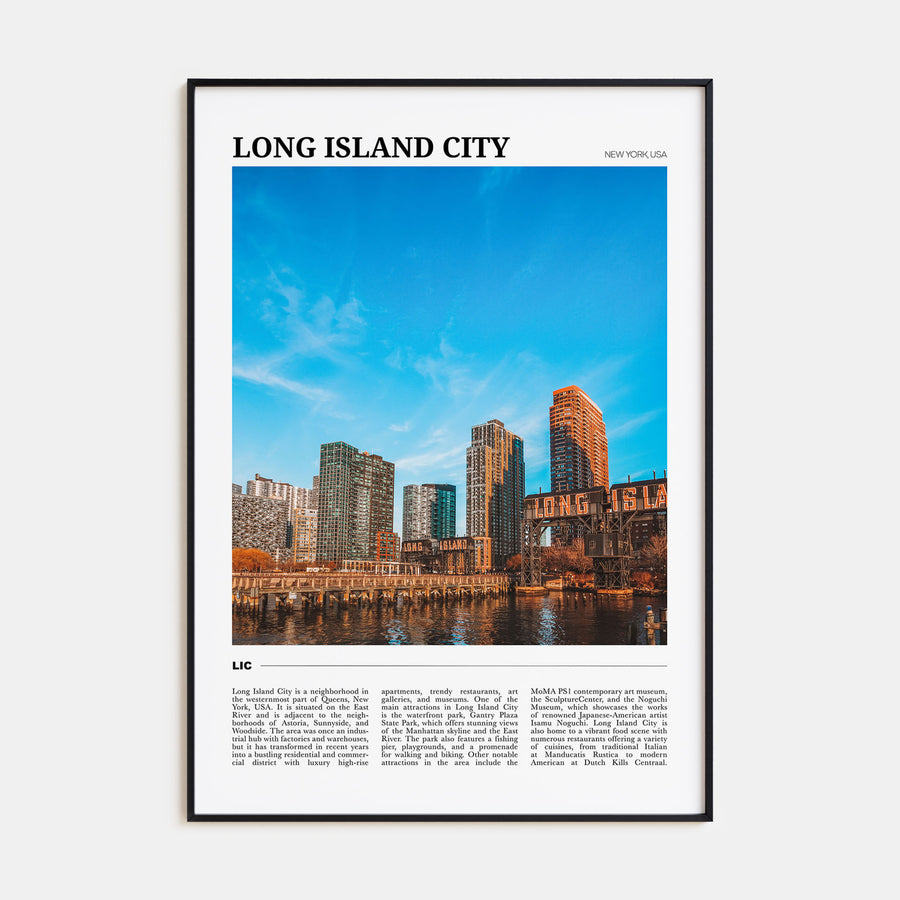 Long Island City Travel Color Poster
