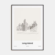 Long Island Drawn Poster