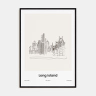 Long Island Drawn Poster