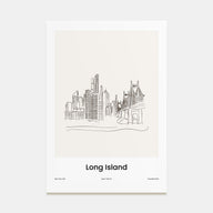 Long Island Drawn Poster