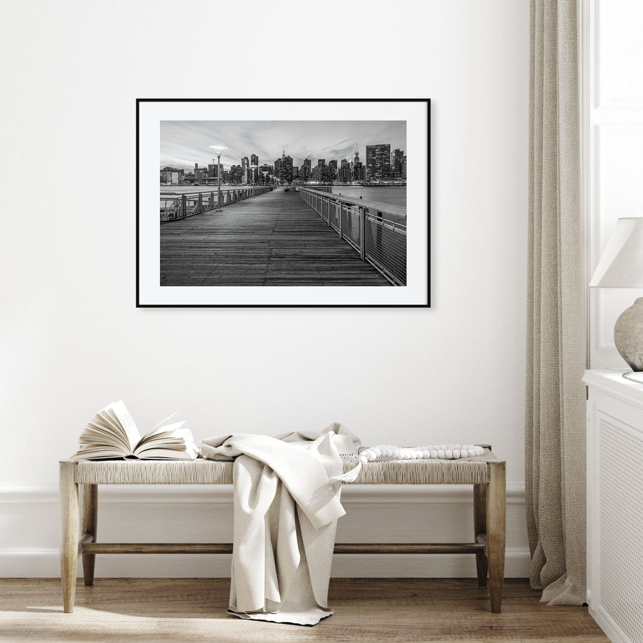 Long Island Landscape B&W Poster