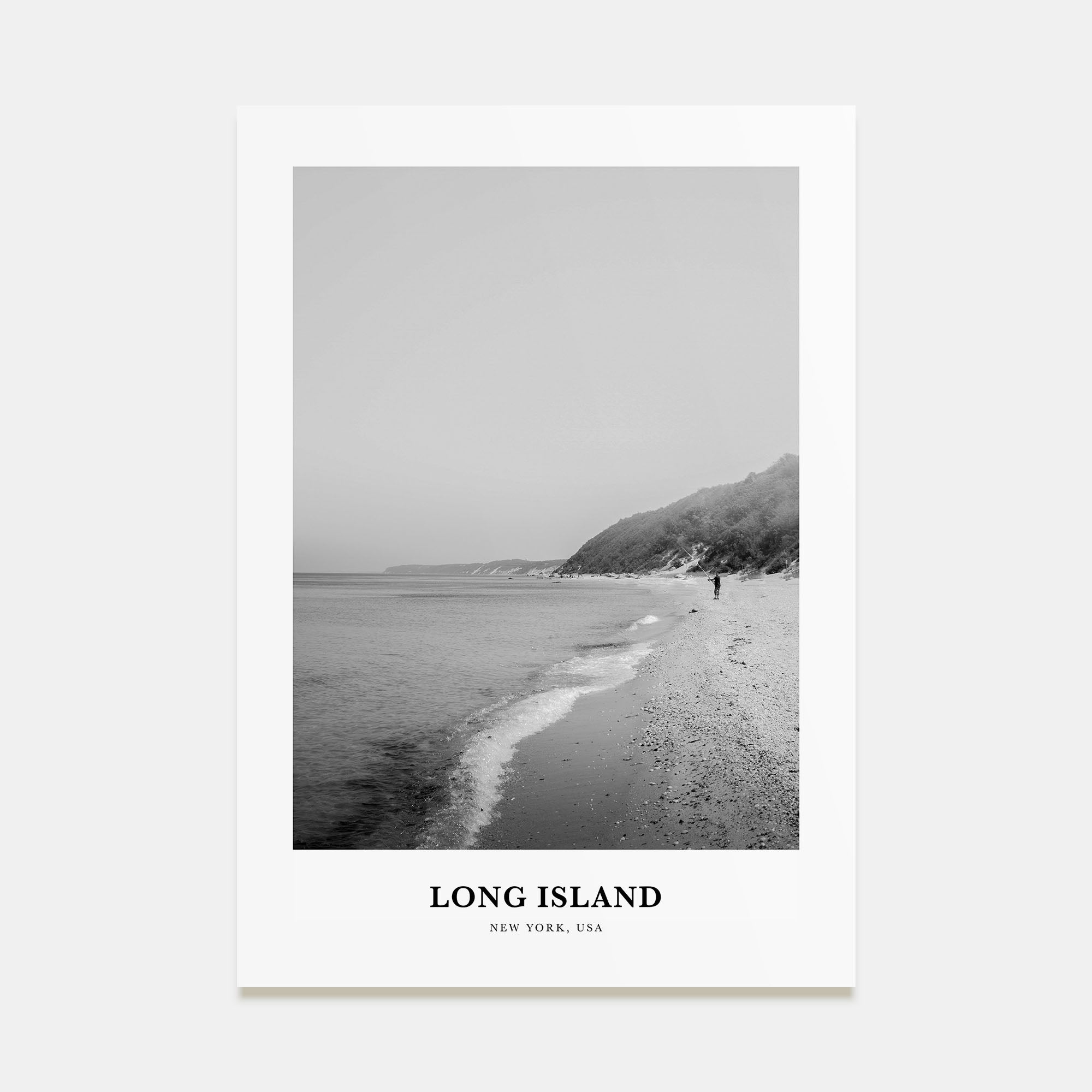 Long Island Portrait B&W No 1 Poster