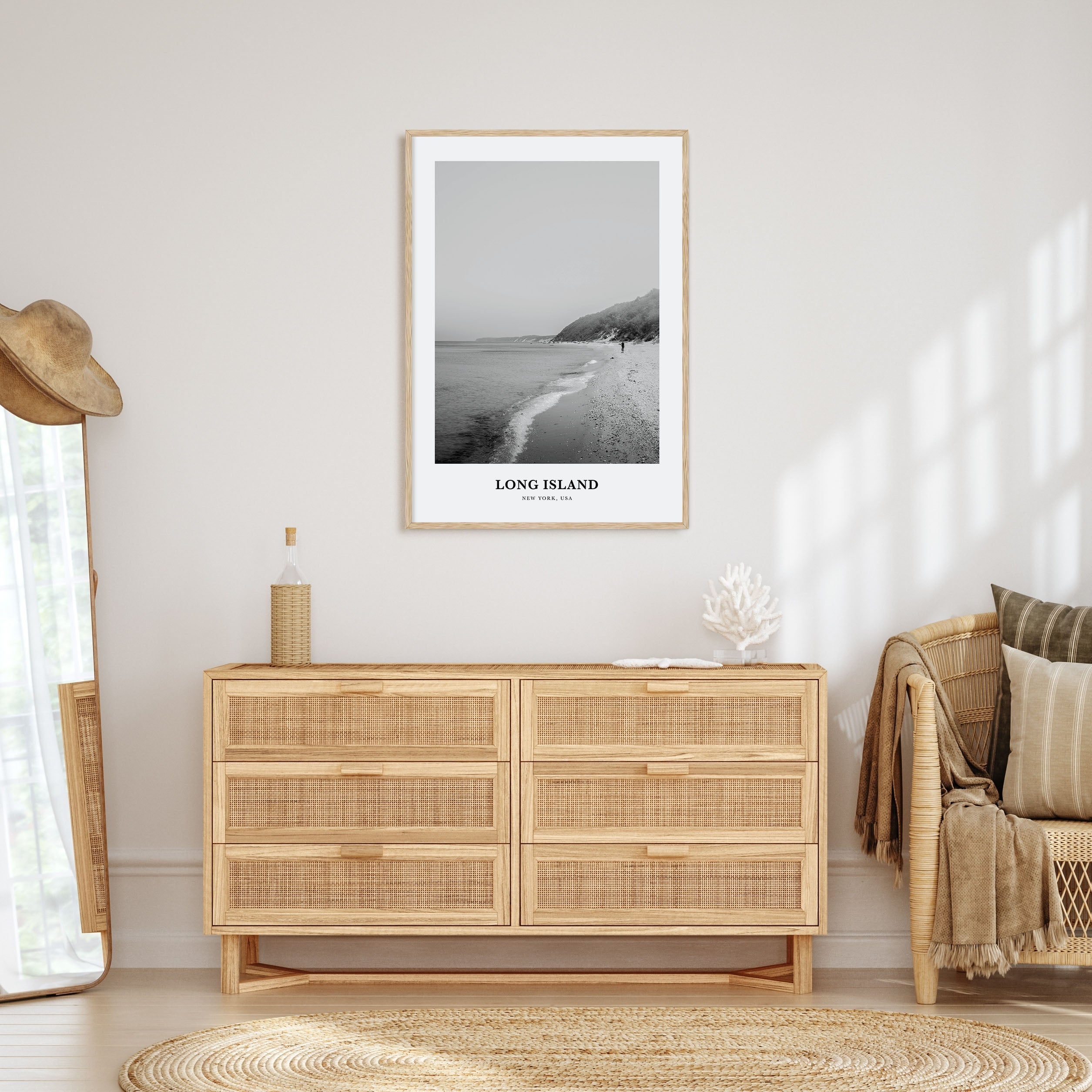 Long Island Portrait B&W No 1 Poster